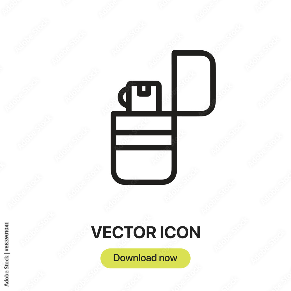 Leinwandbilder lighter icon vector. linear-style sign for mobile concept and web design. lighter symbol illustratio
