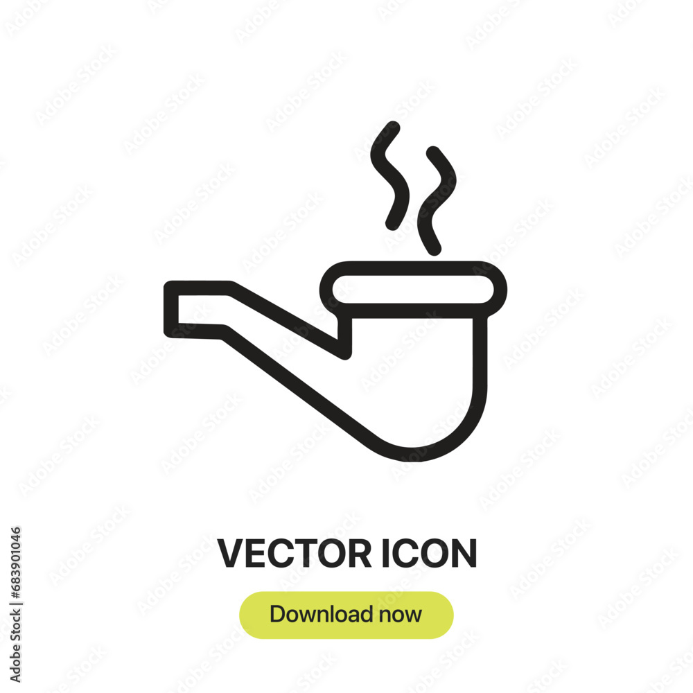 Poster pipe icon vector. linear-style sign for mobile concept and web design. pipe symbol illustration. pix