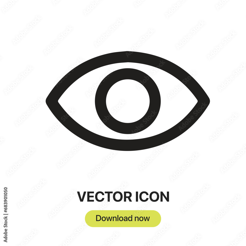 Leinwandbilder view icon vector. linear-style sign for mobile concept and web design. view symbol illustration. pix