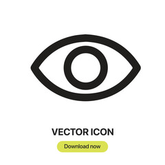 View icon vector. Linear-style sign for mobile concept and web design. View symbol illustration. Pixel vector graphics - Vector.	