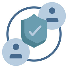 protect shield security digital personal user flat style