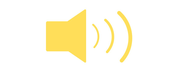 Audio speaker volume icon on white
