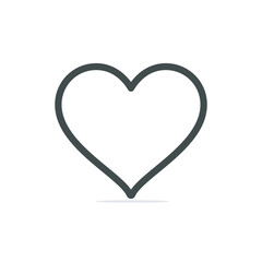 Heart cartoon vector icon, Love symbol. Valentine's Day sign,