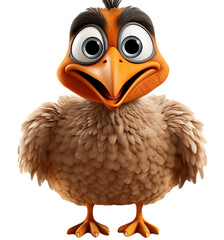 Fototapeta premium Thanksgiving turkey in funny cartoon style. Happy turkey, High quality photo of turkey