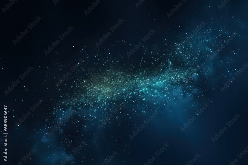 Poster celestial symphony. captivating night sky background with abstract elements glowing stars and cosmic