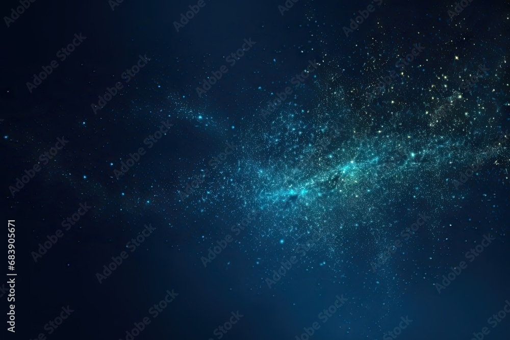 Poster celestial symphony. captivating night sky background with abstract elements glowing stars and cosmic
