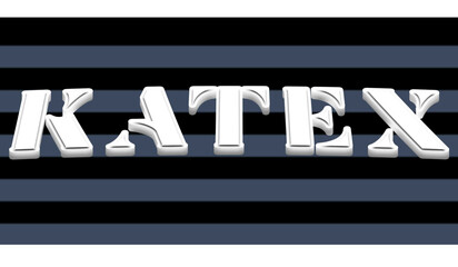 Obraz premium 3D KATEX text with a white effect 