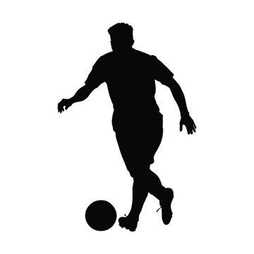 recommend clip art: soccer player silhouette on white