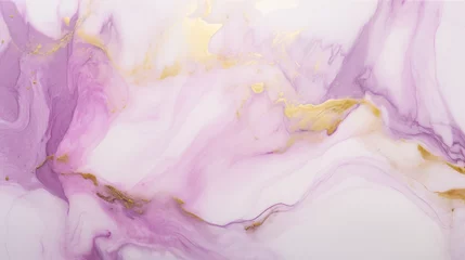 Zelfklevend Fotobehang White gold lilac marble texture background design © sderbane