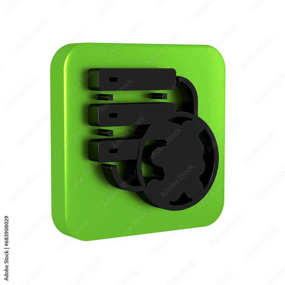 Poster black network cloud connection icon isolated on transparent background. social technology. cloud com