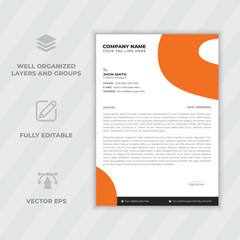 Modern business and corporate letterhead template Corporate identity template - obrazy, fototapety, plakaty