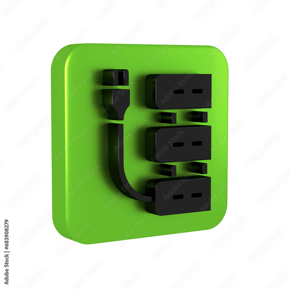 Aufkleber black server icon isolated on transparent background. adjusting app, service concept, setting option