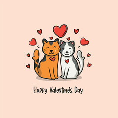 Valentine's Day Cute Vector Illustration