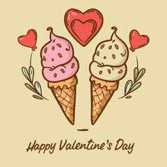 Valentine's Day Cute Vector Illustration