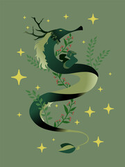 Year of the dragon. Chinese New Year. Vector illustration