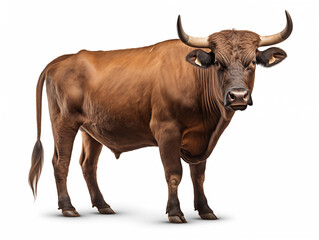 American bull in full size. Isolated on a white background.