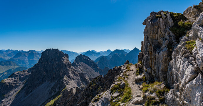 Challenging mountain tour via the Mindelheim via ferrata from Mittelberg Kleinwalsertal