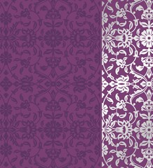 wedding card design, traditional paisley floral pattern , royal India	