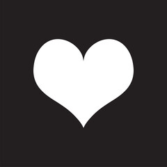 Heart icon vector. Love sign symbol vector. Heart vector icon illustration isolated on black background