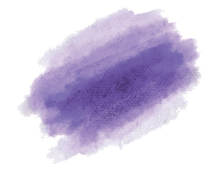 Violet watercolor blot brush on isolated background vector