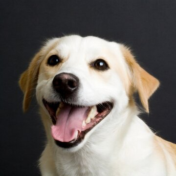 happy dog image. AI generative.