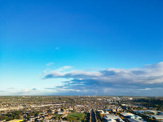 British Blue Sky with Clouds over England
