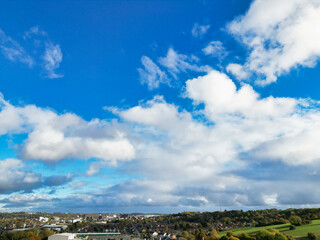 British Blue Sky with Clouds over England