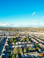 Aerial View of Luton City of Bedfordshire, England UK