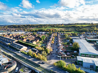High Angle View of Luton City of England
