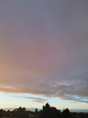 Orange Clouds and Sky