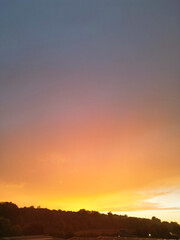 Orange Clouds and Sky