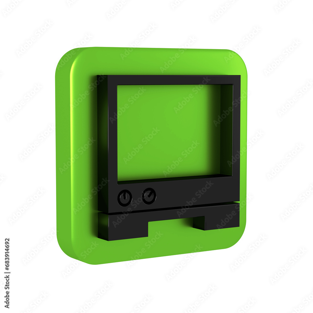 Poster black voice assistant icon isolated on transparent background. voice control user interface smart sp