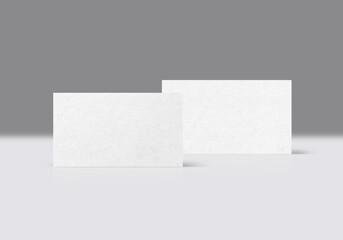 Standing horizontal business cards mockup