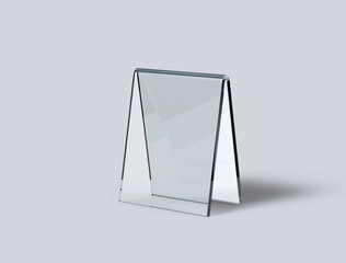 Logo Mockup On Glass Display Stand