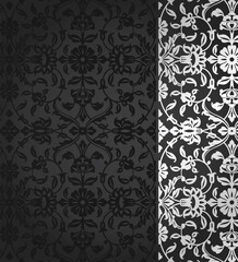 wedding card design, traditional paisley floral pattern , royal India	