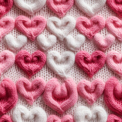 pink knitted fabric