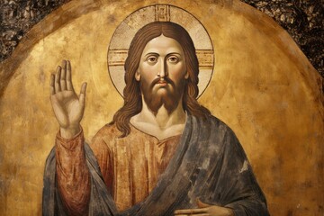 Byzantine art depicting the biblical representation of Jesus Christ