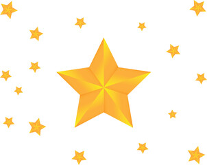Golden yellow Stars Vector background Elements