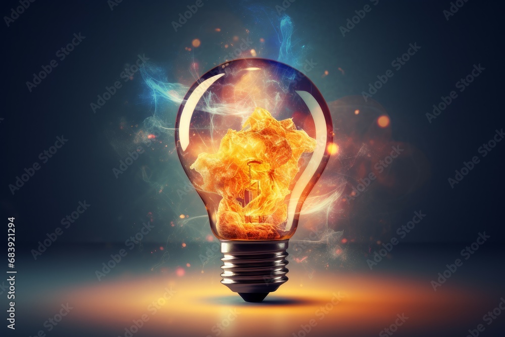 Poster transformative innovation creativity touch. system interface. generate ai