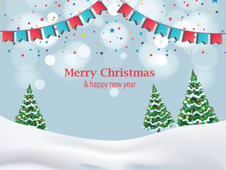 merry christmas event festival greeting decorative background elements design
