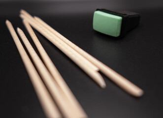 Magnet for manicure and wooden sticks for manicure and cuticles
