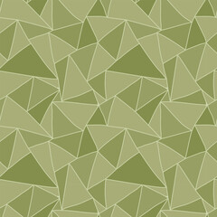 Seamless mosaic pattern of khaki triangles