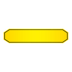 yellow octagon banner bar and black line frame