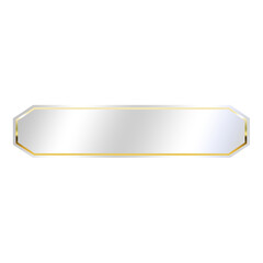 silver octagon banner bar and gold line frame