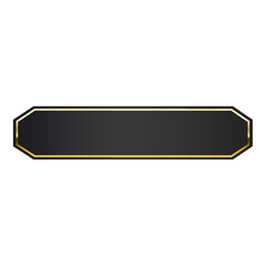 black octagon banner bar and gold line frame