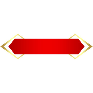 red banner bar and gold arrow