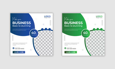 Corporate social media post template.