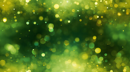 Seamless green and yellow bokeh light texture for natural outdoor look - obrazy, fototapety, plakaty