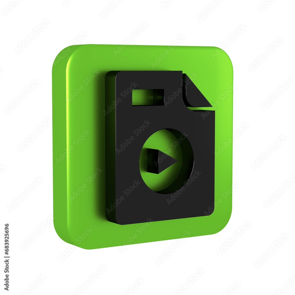 Poster black avi file document. download avi button icon isolated on transparent background. avi file symbo