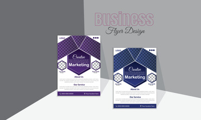 Corporate business ea4 flyer design template for print ready vector